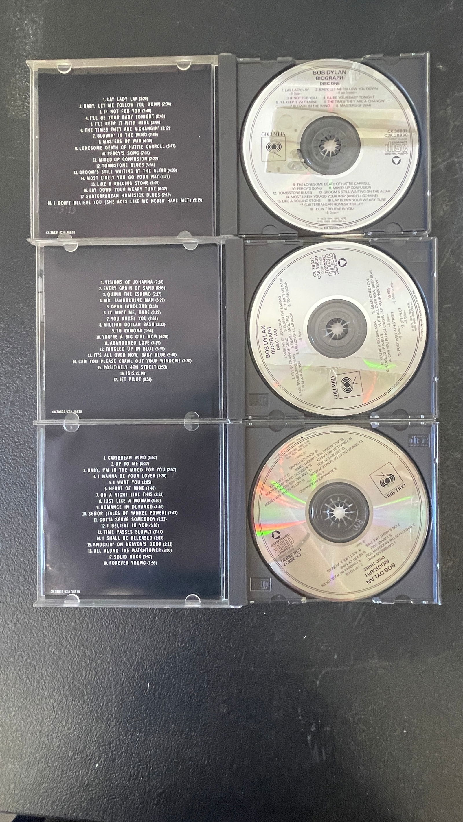 Bob Dylan Biograph CD Case with Inserts - 4