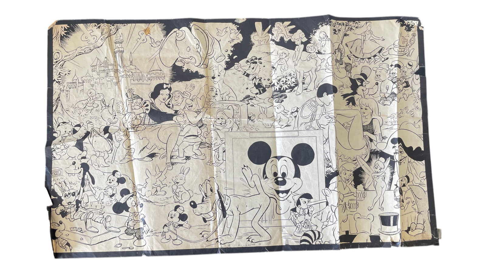 Original Vintage Disneyland Adult Orgy Poster: Original Vintage Disneyland Adult Orgy Poster