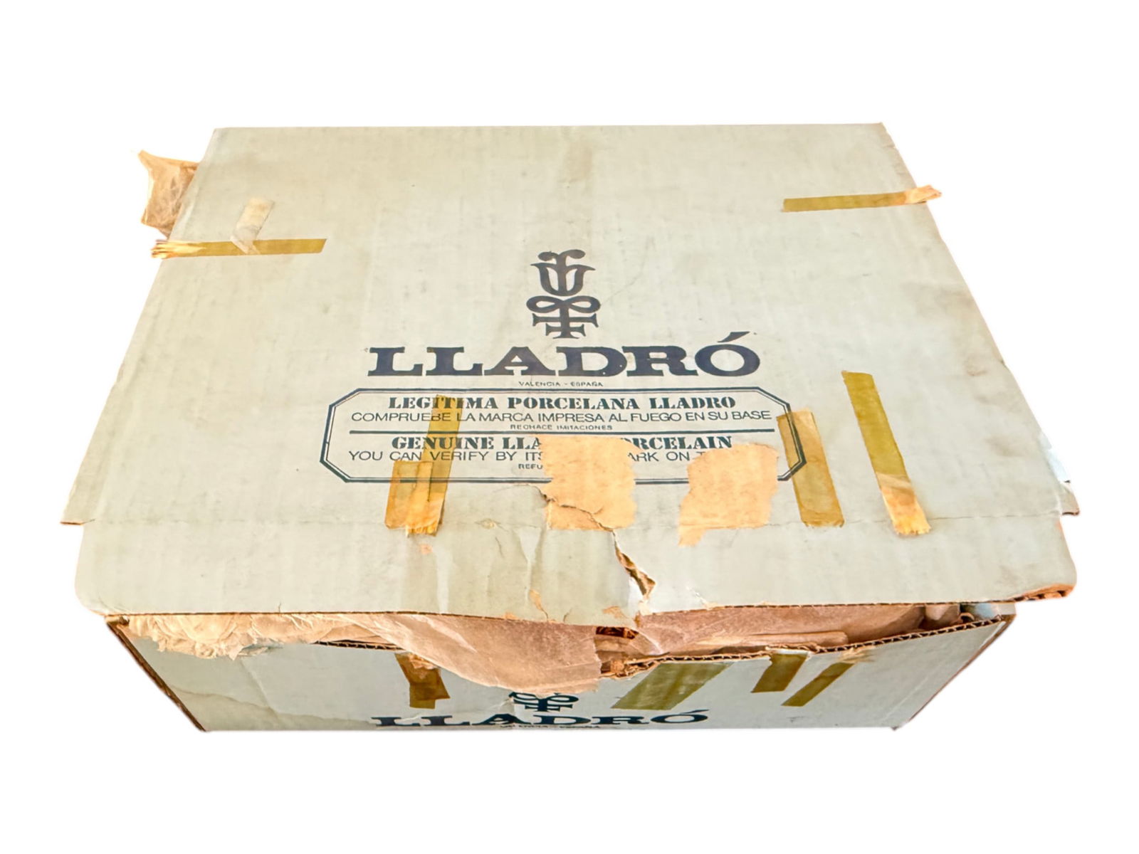 Lladro Porcelain Girl with Pig Figurine with Box: Lladro Porcelain Girl with Pig Figurine with Box