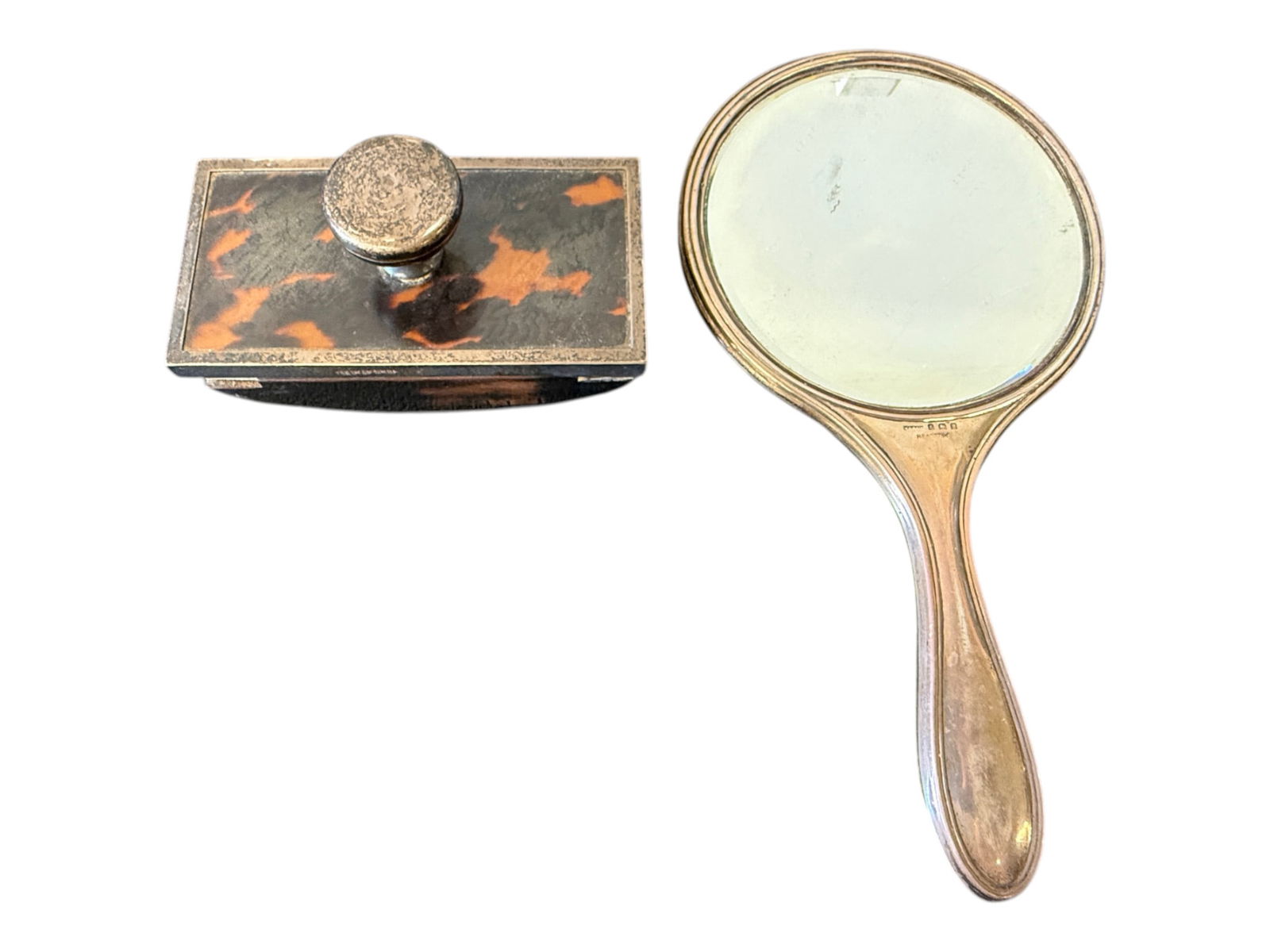 Vintage Vanity Mirror and Compact Lot: Vintage Vanity Mirror and Compact Lot