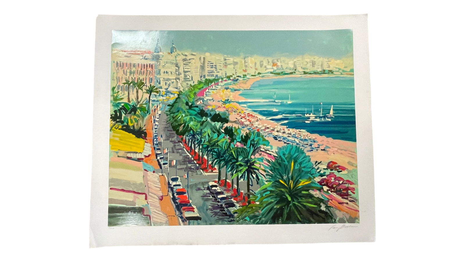 Kerry Hallam - "Cannes" Limited Edition Signed Numbered Serigraph 93/250 (1 of 7)