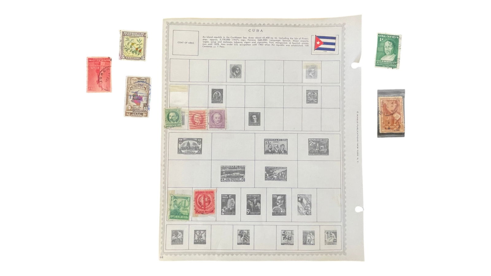 Cuba Stamp Page & Loose Stamps Lot: Cuba Stamp Page & Loose Stamps Lot