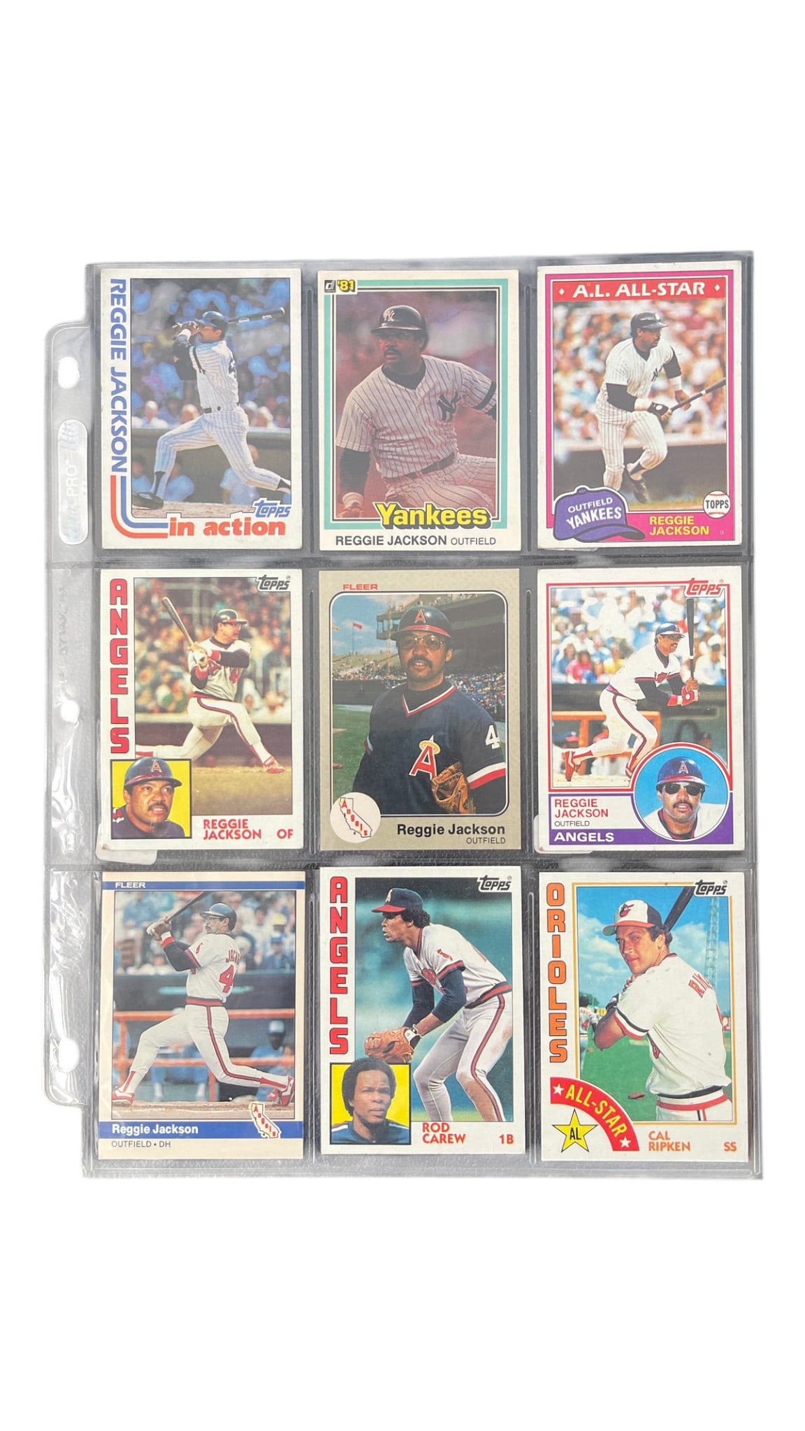 Reggie Jackson Card Group w Carew Ripken: Reggie Jackson Card Group w Carew Ripken