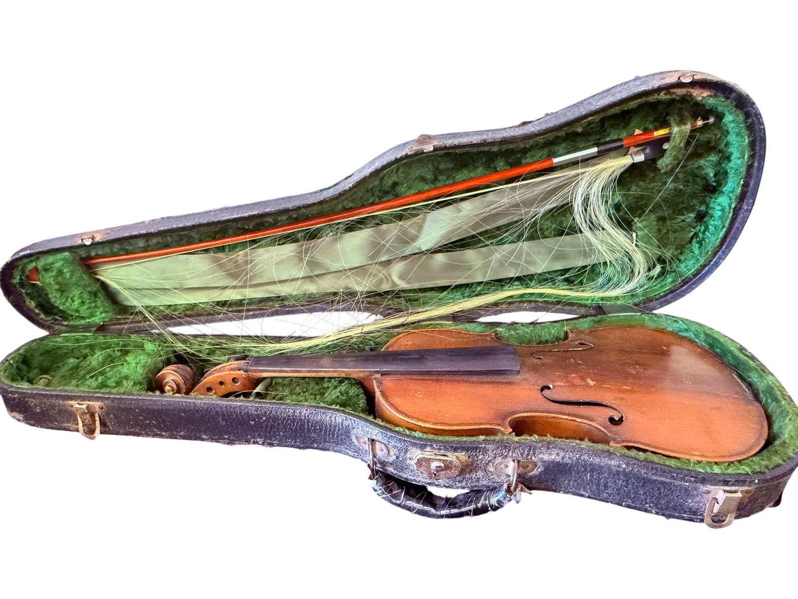 Violin with Bow in Case: Violin with Bow in Case