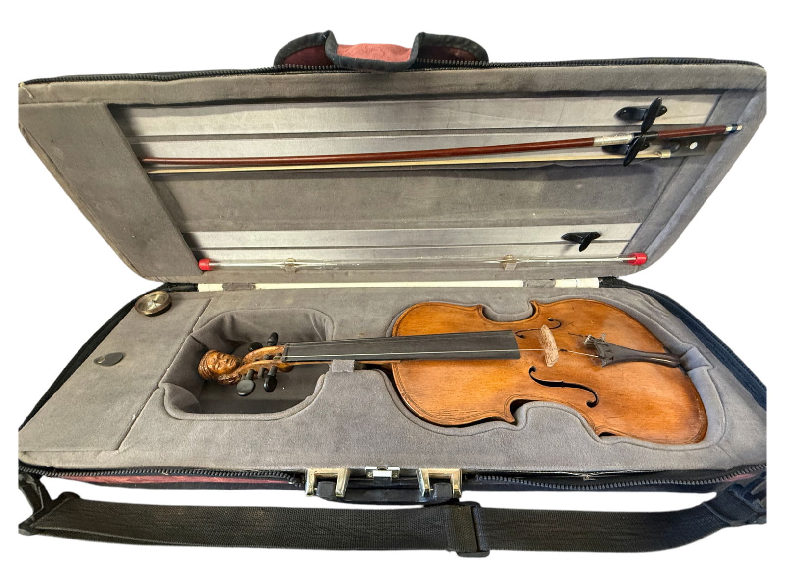 Violin with Bow in Case: Violin with Bow in Case