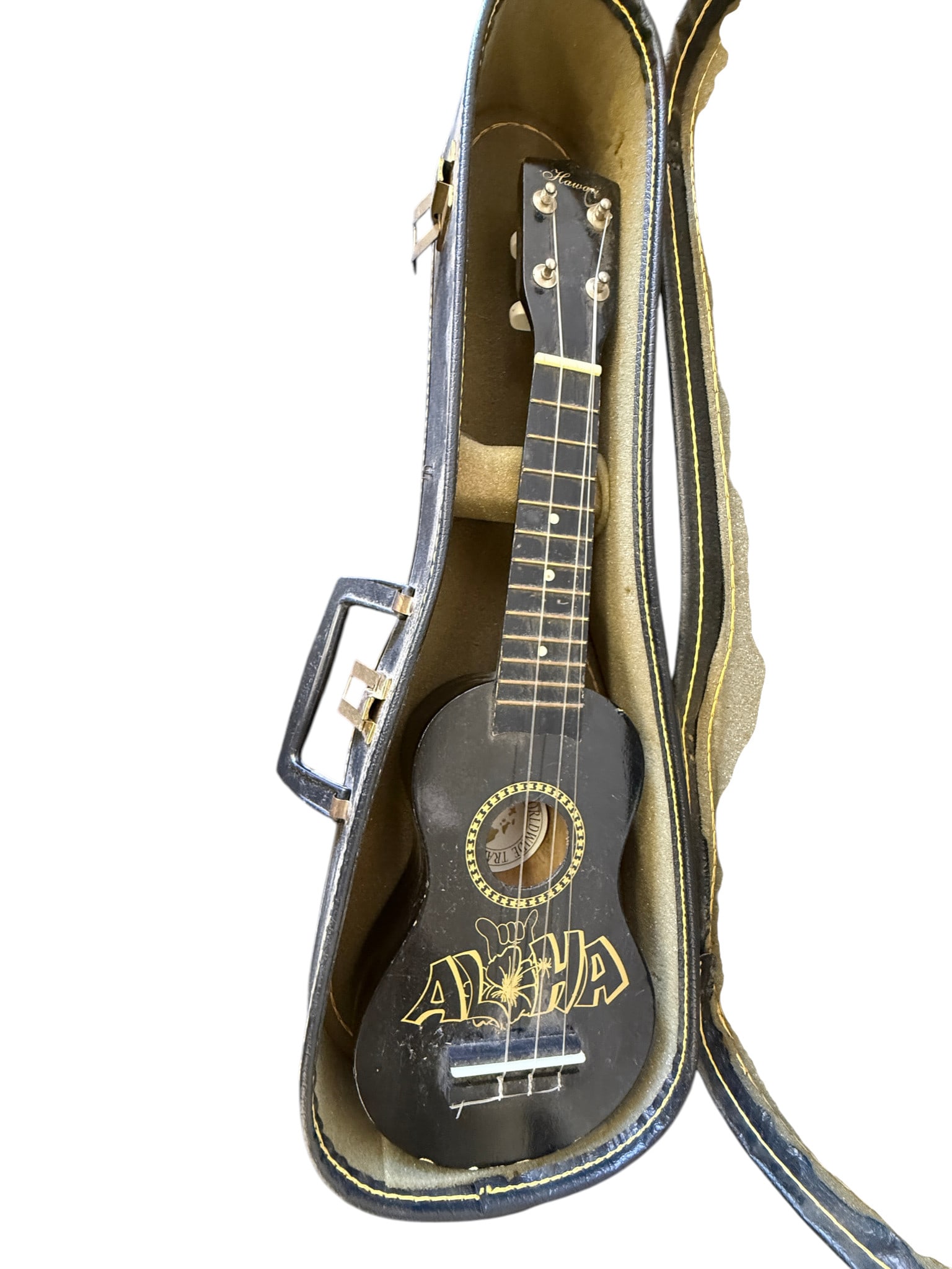 Vintage Aloha Ukulele in Case: Vintage Aloha Ukulele in Case