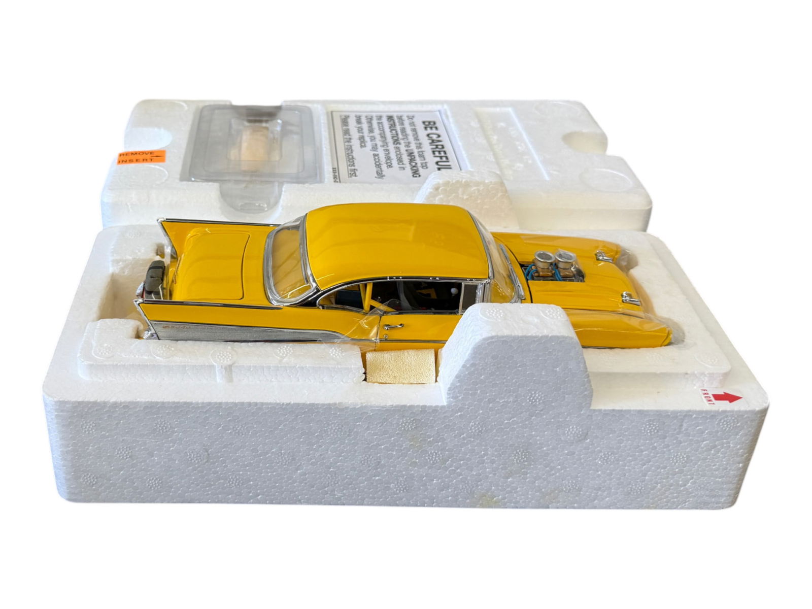 Yellow Chevrolet Bel Air Style Die-Cast Model Car: Yellow Chevrolet Bel Air Style Die-Cast Model Car