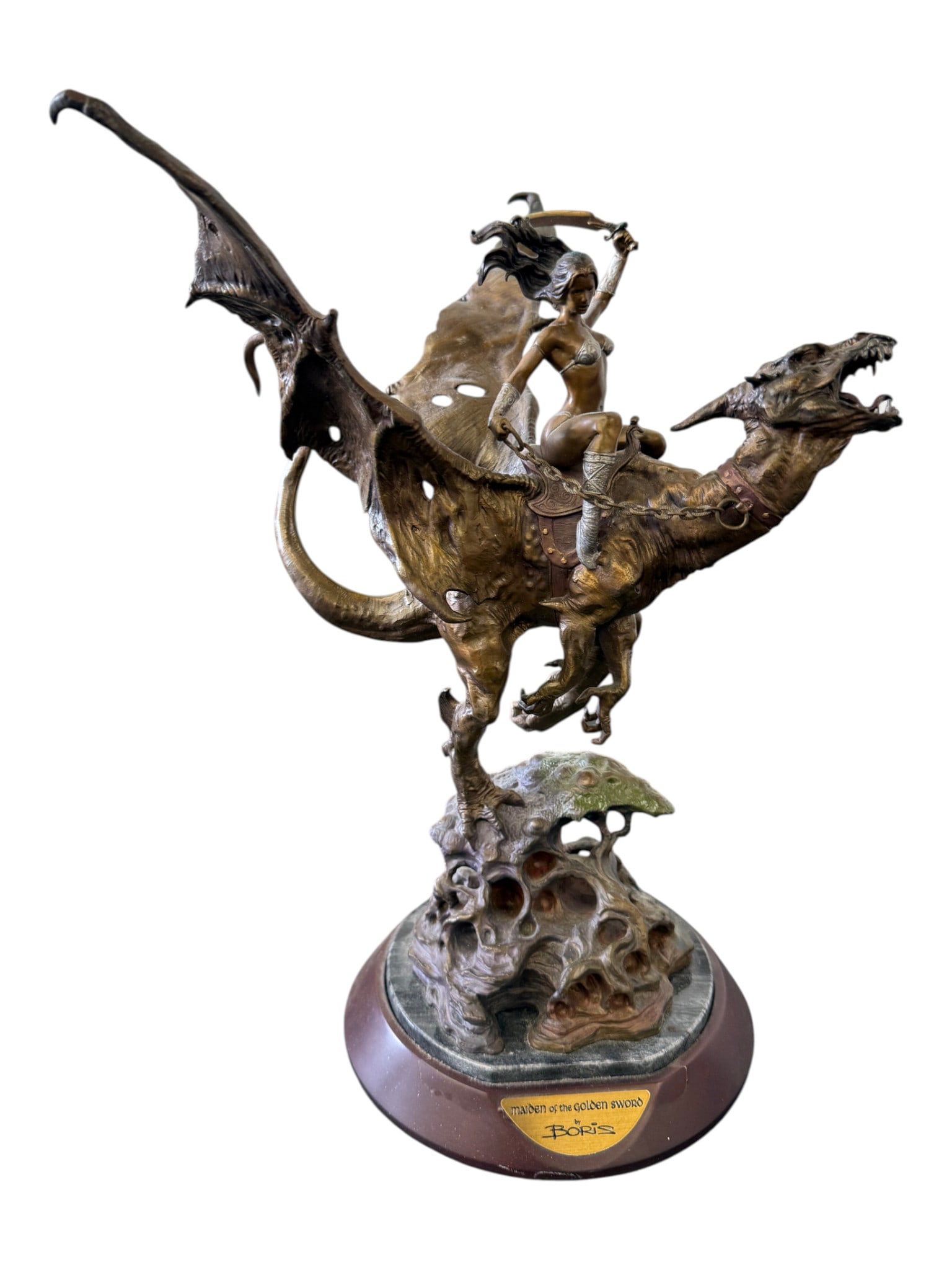 Boris Vallejo “Maiden of the Golden Sword" Fantasy Sculpture: Boris Vallejo “Maiden of the Golden Sword” Fantasy Sculpture