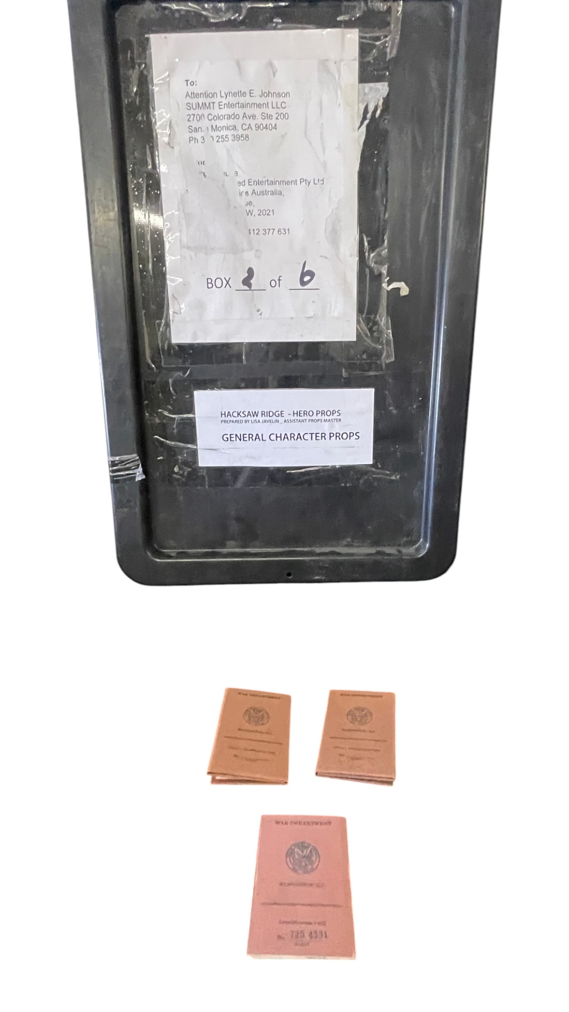 Hacksaw Ridge Original Set Props - War Deparment Photo ID Props: Hacksaw Ridge Original Set Props - War Deparment Photo ID Props.