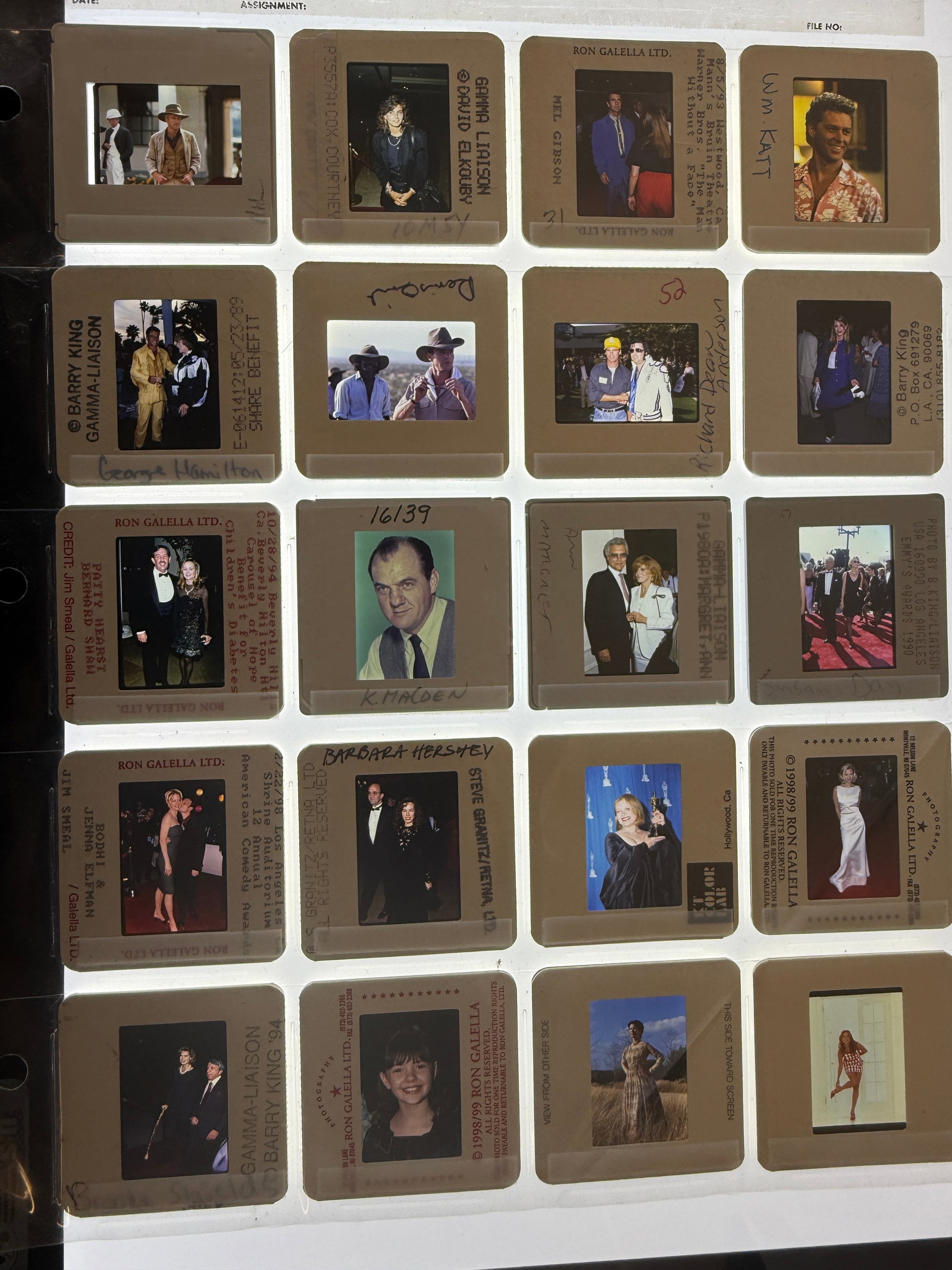 Vintage Hollywood Celebrity 35mm Slide Collection - Transparency Photo Negatives: Vintage Hollywood Celebrity 35mm Slide Collection - Transparency Photo Negatives