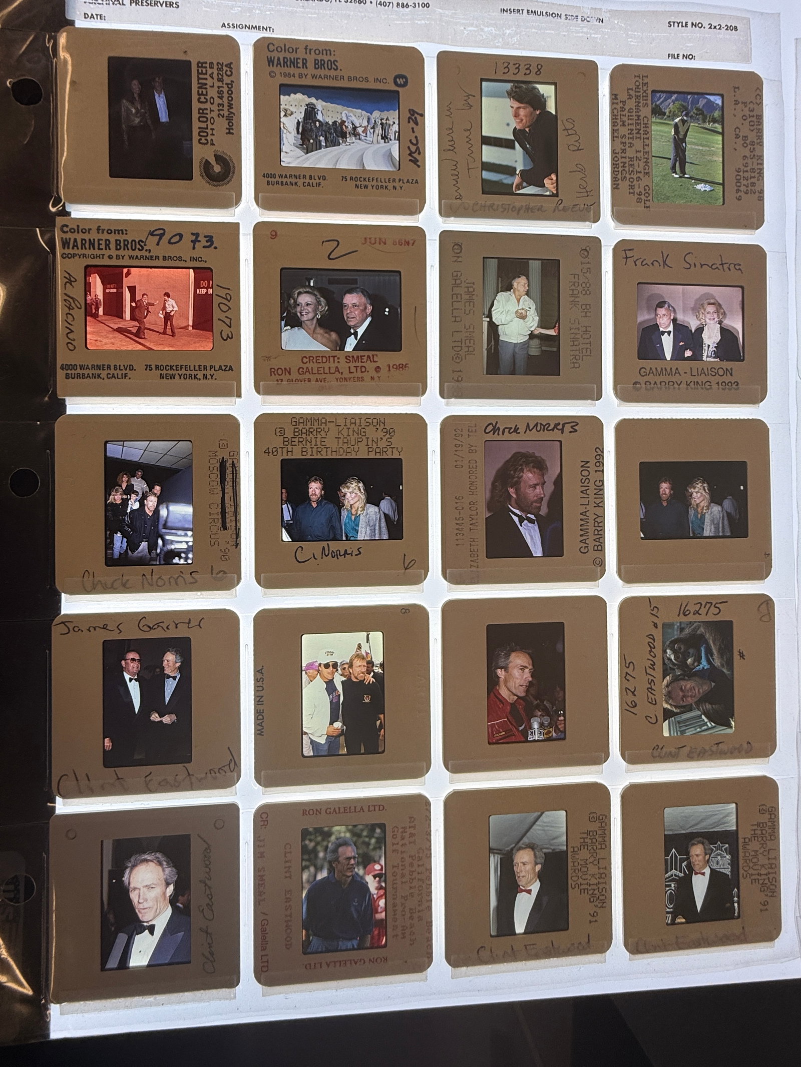 Vintage Hollywood Celebrity 35mm Slide Collection - Transparency Photo Negatives: Vintage Hollywood Celebrity 35mm Slide Collection - Transparency Photo Negatives