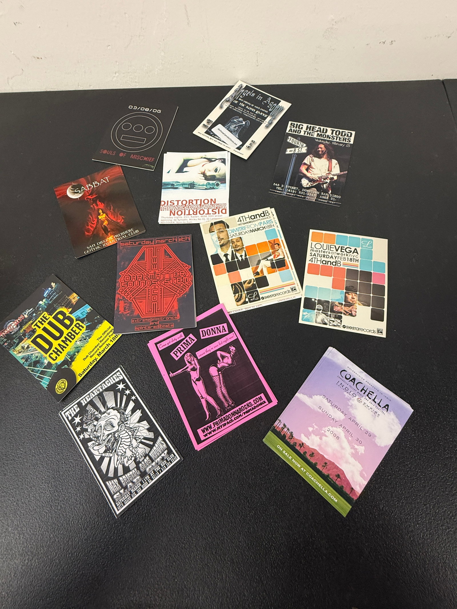 Collection of 2000s Concert Flyers, Club Promos & Music Handbills: Collection of 2000s Concert Flyers, Club Promos & Music Handbills