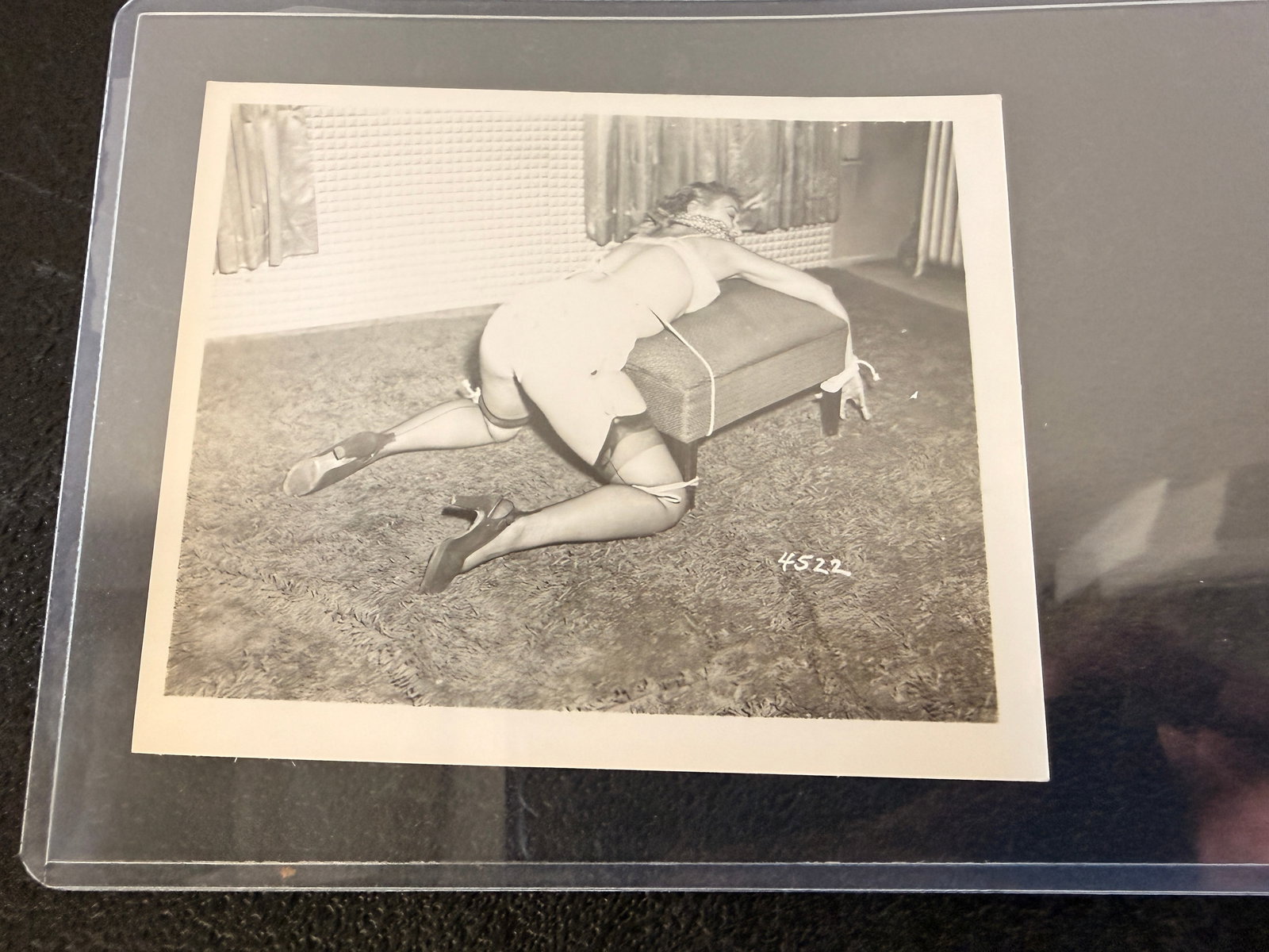 Bettie Page Vintage 1950's B&W Original Photograph By Irving Klaw: Bettie Page Vintage 1950's B&W Original Photograph By Irving Klaw
