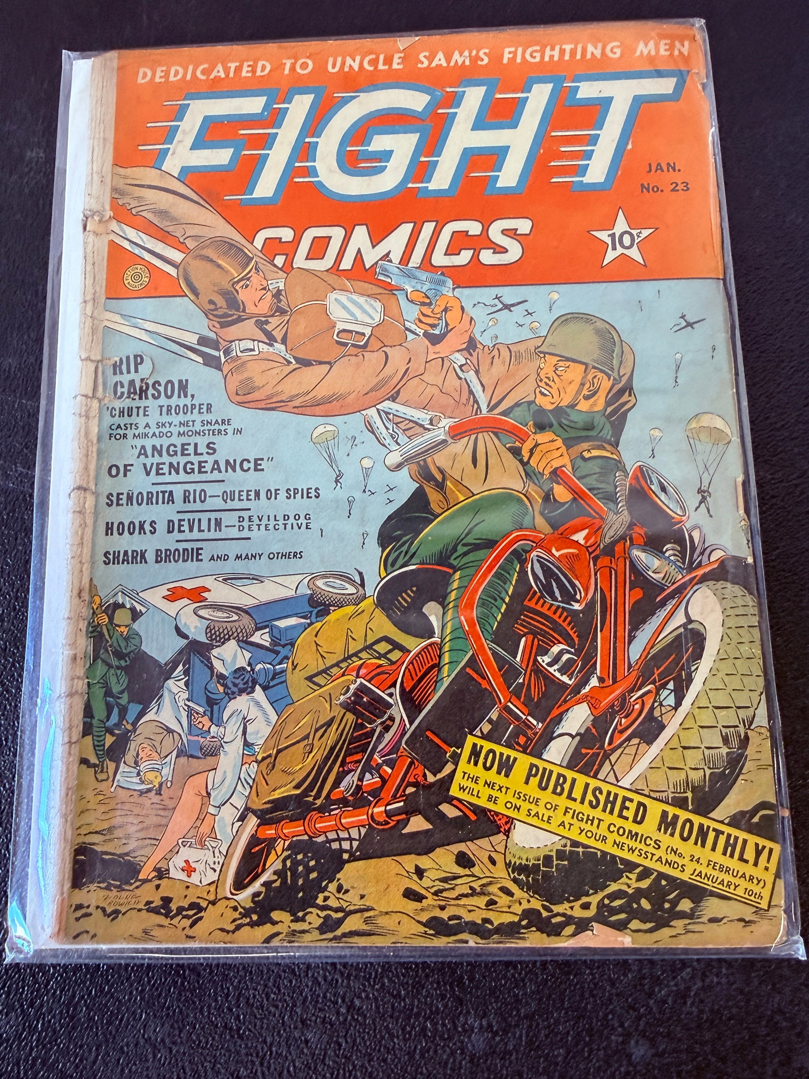 Fight Comics #23 Vintage 10c Comic Book: Fight Comics #23 Vintage 10c Comic Book