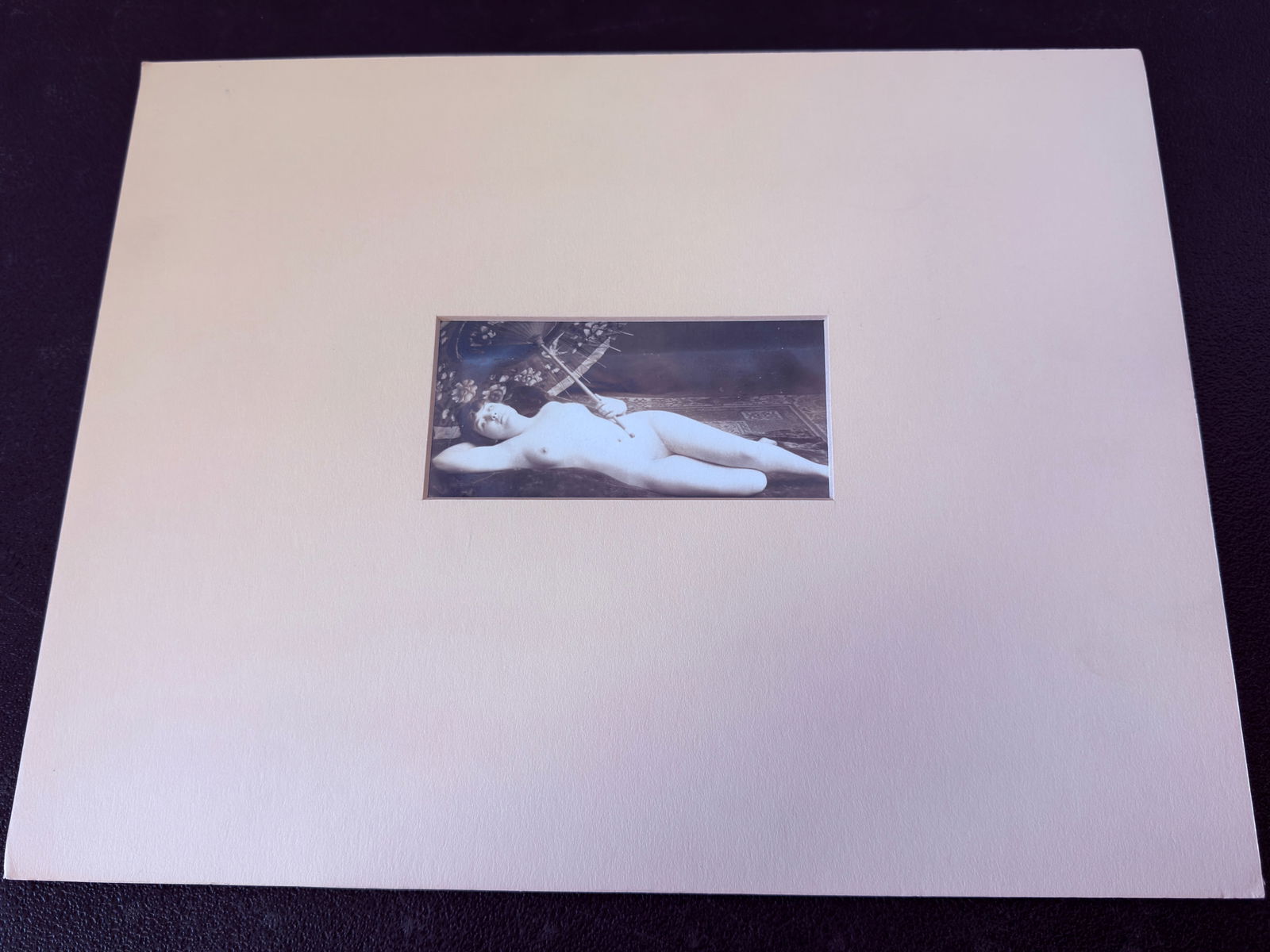 Vintage Black and White Nude Study Photograph, Mounted to Mat: Vintage Black and White Nude Study Photograph, Mounted to Mat