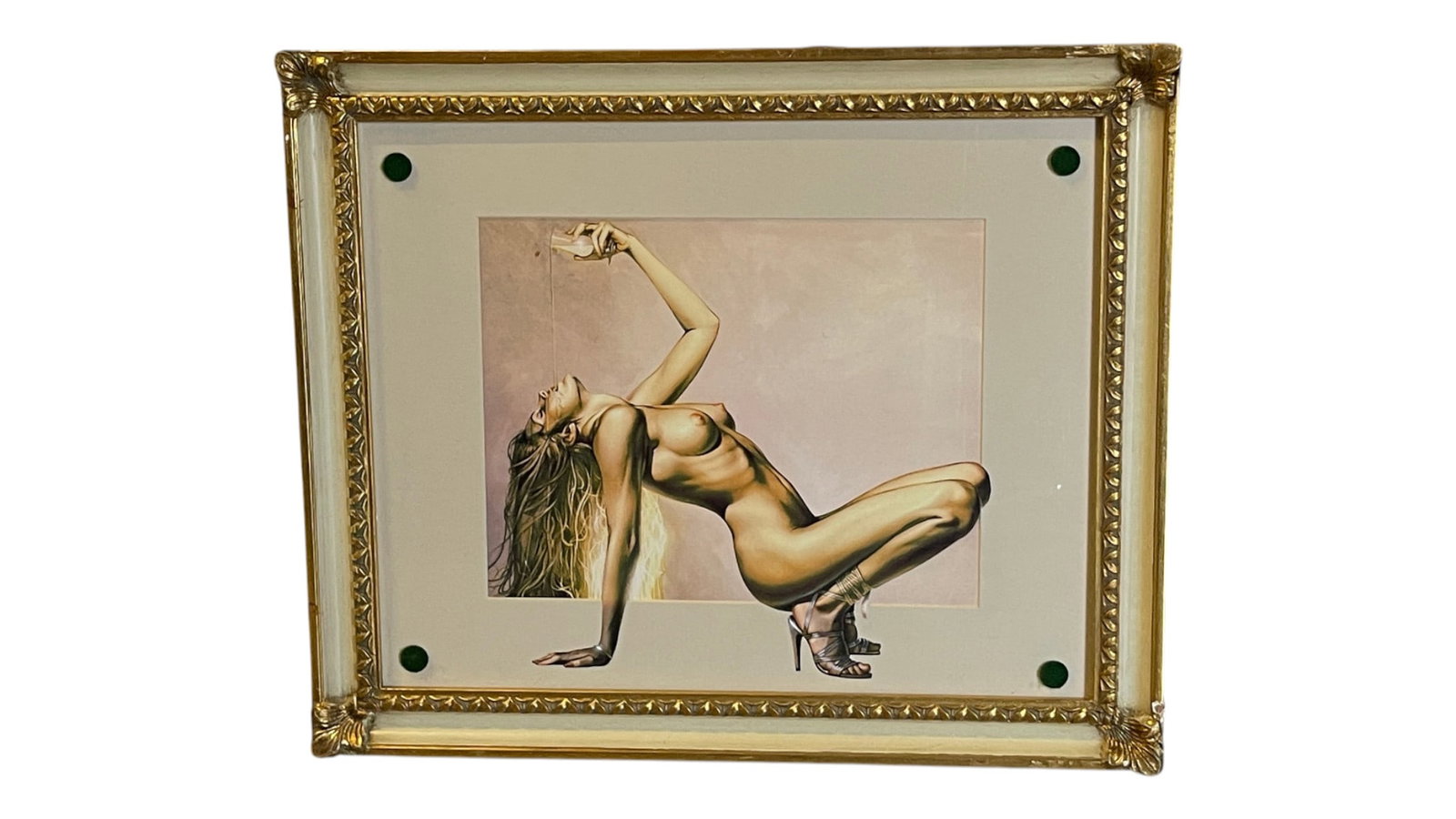 Hajime Sorayama - N-41 Mixed Media Collage Lithograph in Frame: Hajime Sorayama - N-41 Mixed Media Collage Lithograph in Frame. Size with frame: 23" x 19". Size of litho: 20" x 16".