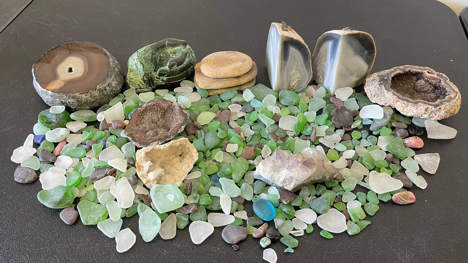 Mixed Minerals, Agates, Geodes & Sea Glass Collection: Mixed Minerals, Agates, Geodes & Sea Glass Collection