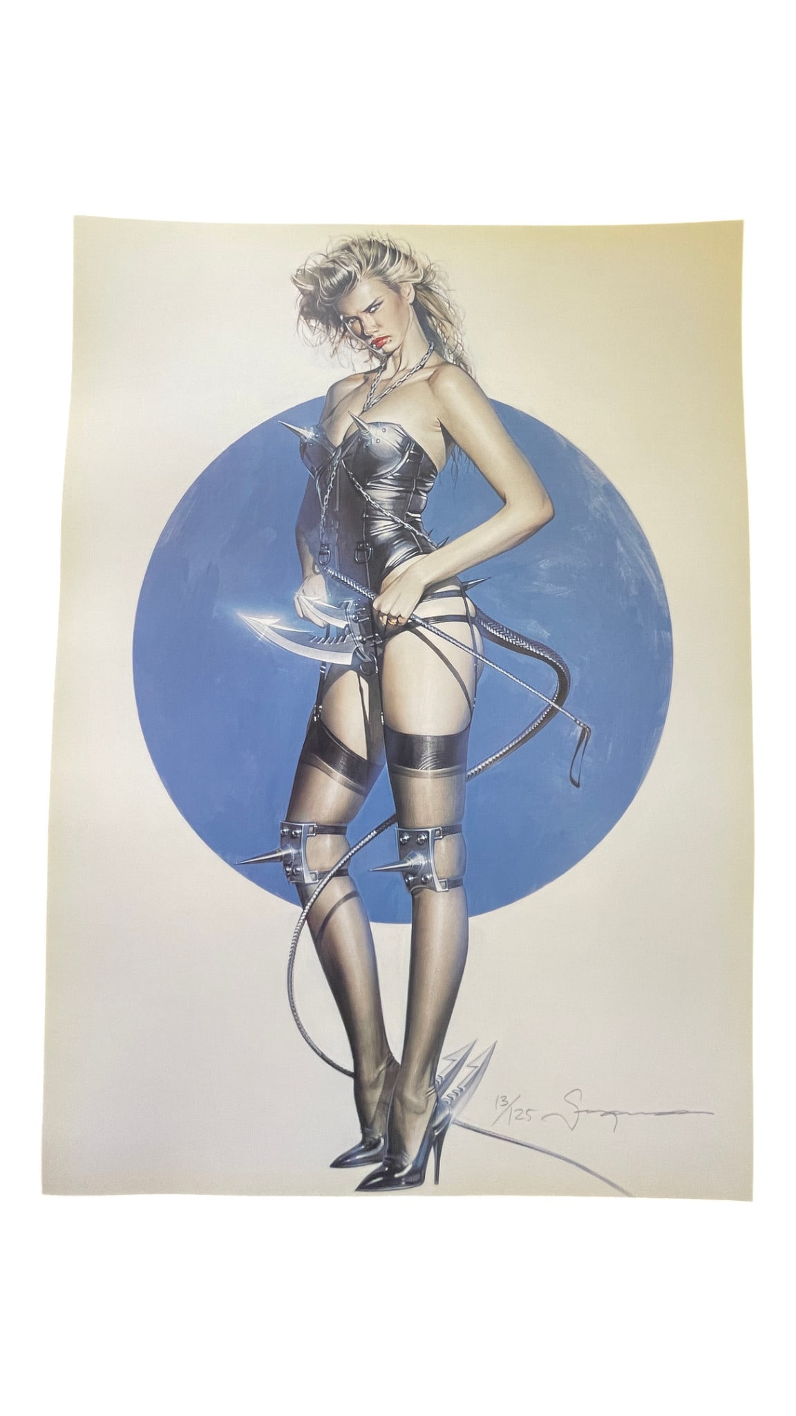 Hajime Sorayama - Signed and Numbered 13/125 "Heavy Metal Girl" Lithograph: Hajime Sorayama - Signed and Numbered 13/125 "Heavy Metal Girl" Lithograph