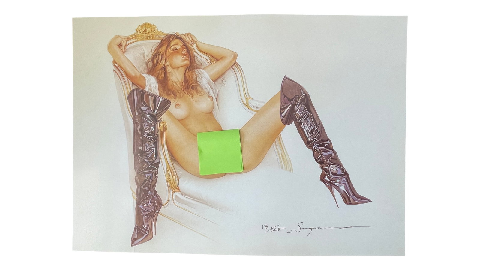 Hajime Sorayama - Erotic Female, Signed and Numbered Lithograph 13/125: Hajime Sorayama - Erotic Female, Signed and Numbered Lithograph 13/125