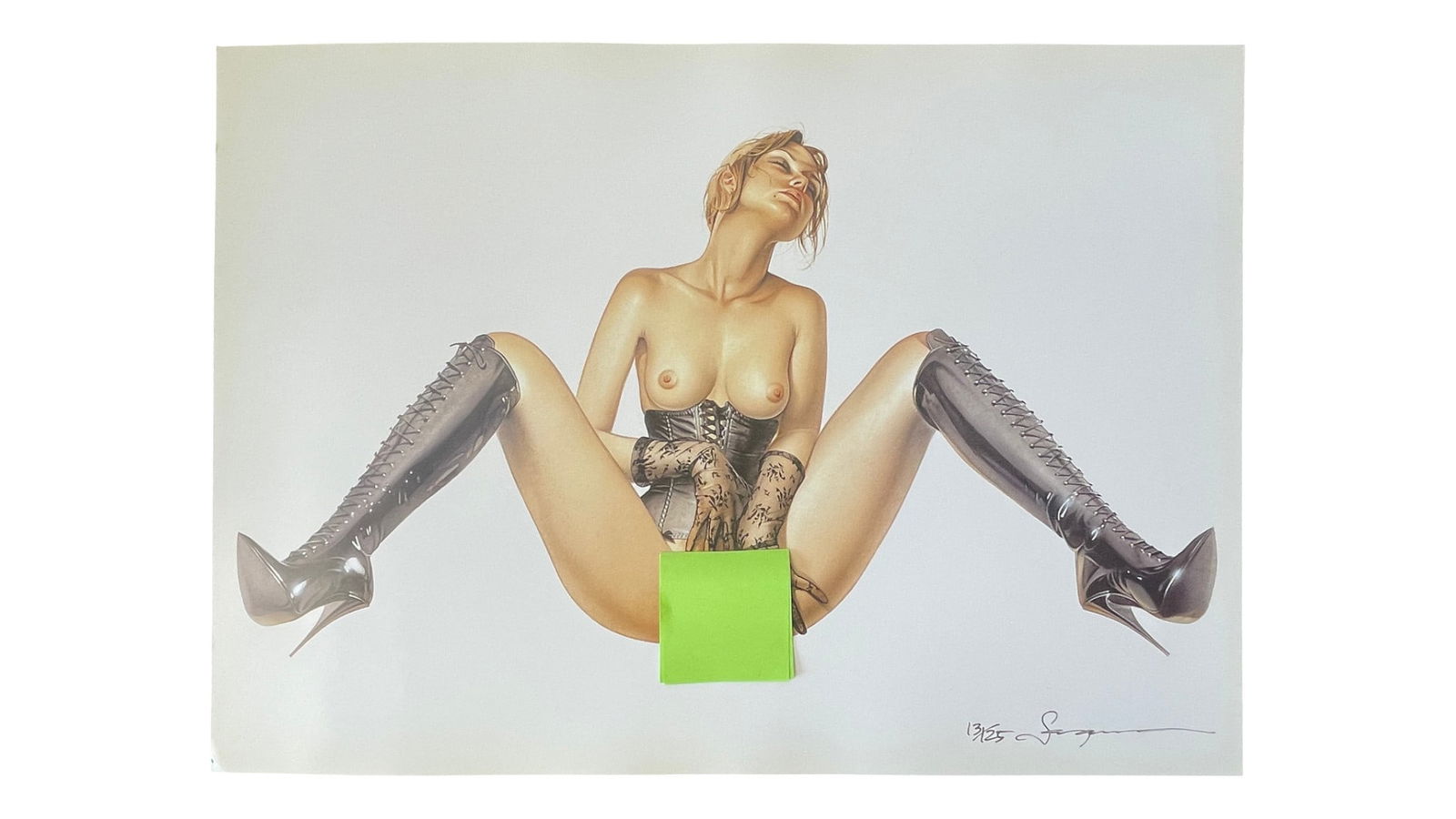 Hajime Sorayama - Erotic Female, Signed and Numbered Lithograph 13/125: Hajime Sorayama - Erotic Female, Signed and Numbered Lithograph 13/125