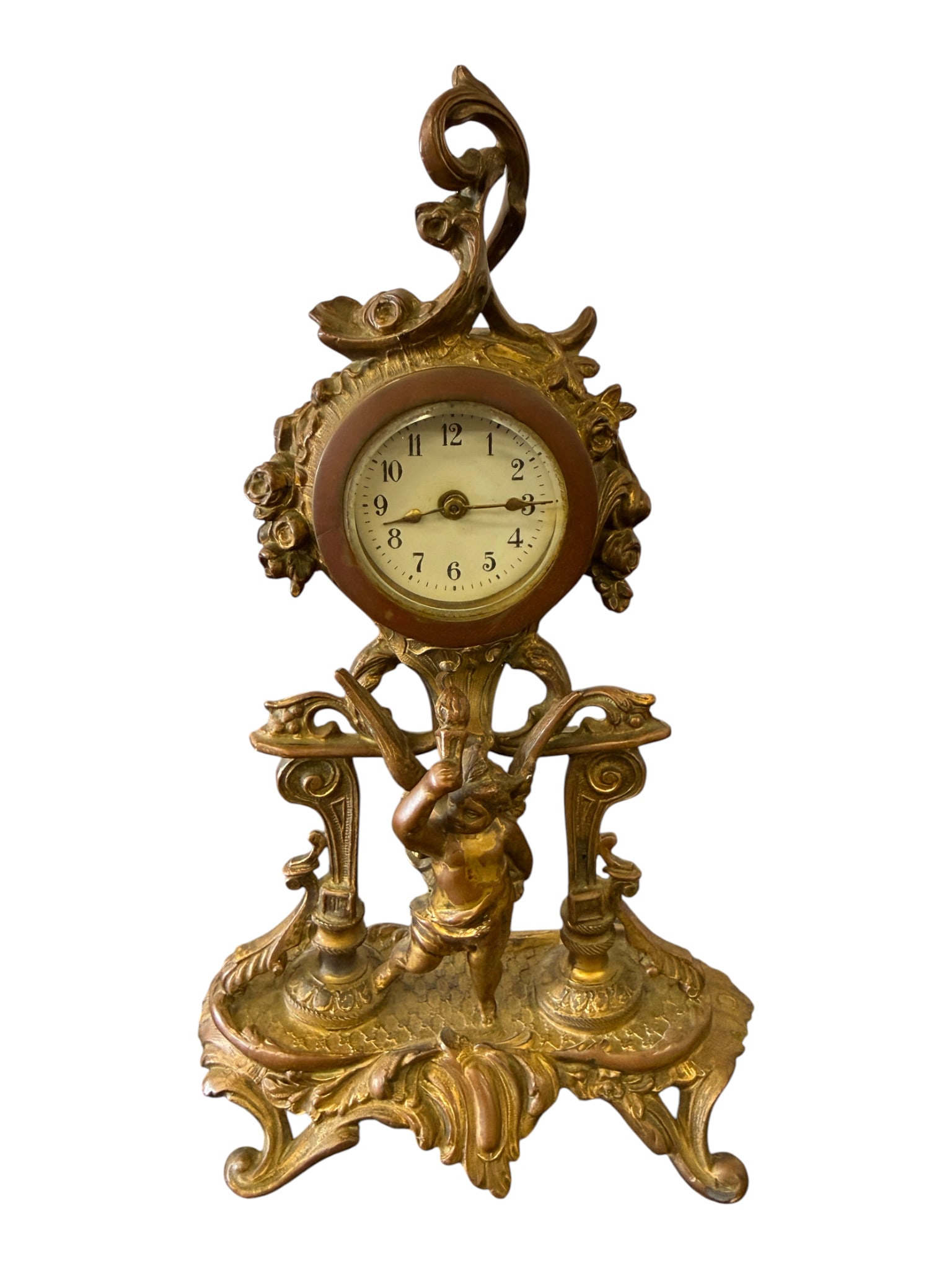 Antique Bronze Desk/Tableside Clock (1 of 2)
