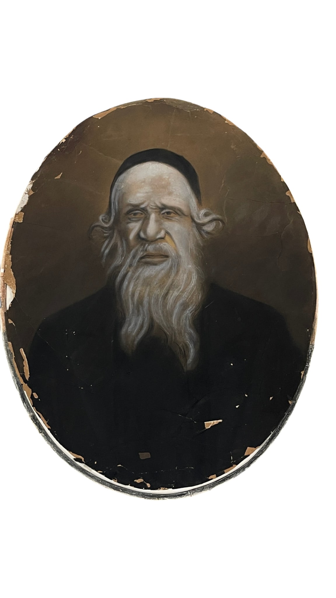 Vintage Charcoal and Pastel Painting of Rabbi (1 of 4)