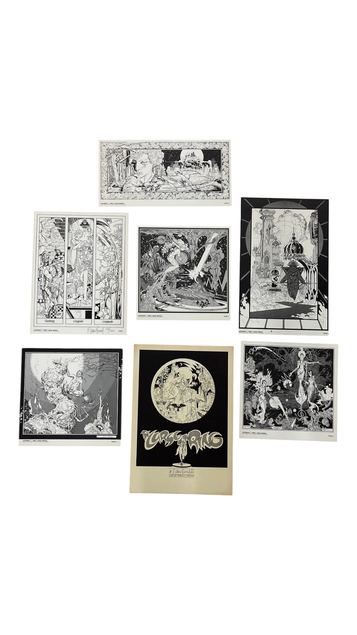 The Curse of the Ring 1979 Craig Russell Signed and Numbered Portfolio (1 of 9)