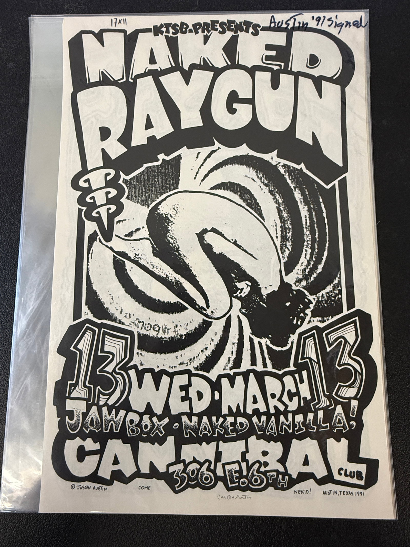Naked Raygun Vintage Concert Poster Signed by Jason Austin 1991 (1 of 4)