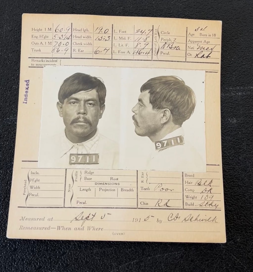 Antique Inmate Convict Police Mugshot (1 of 2)