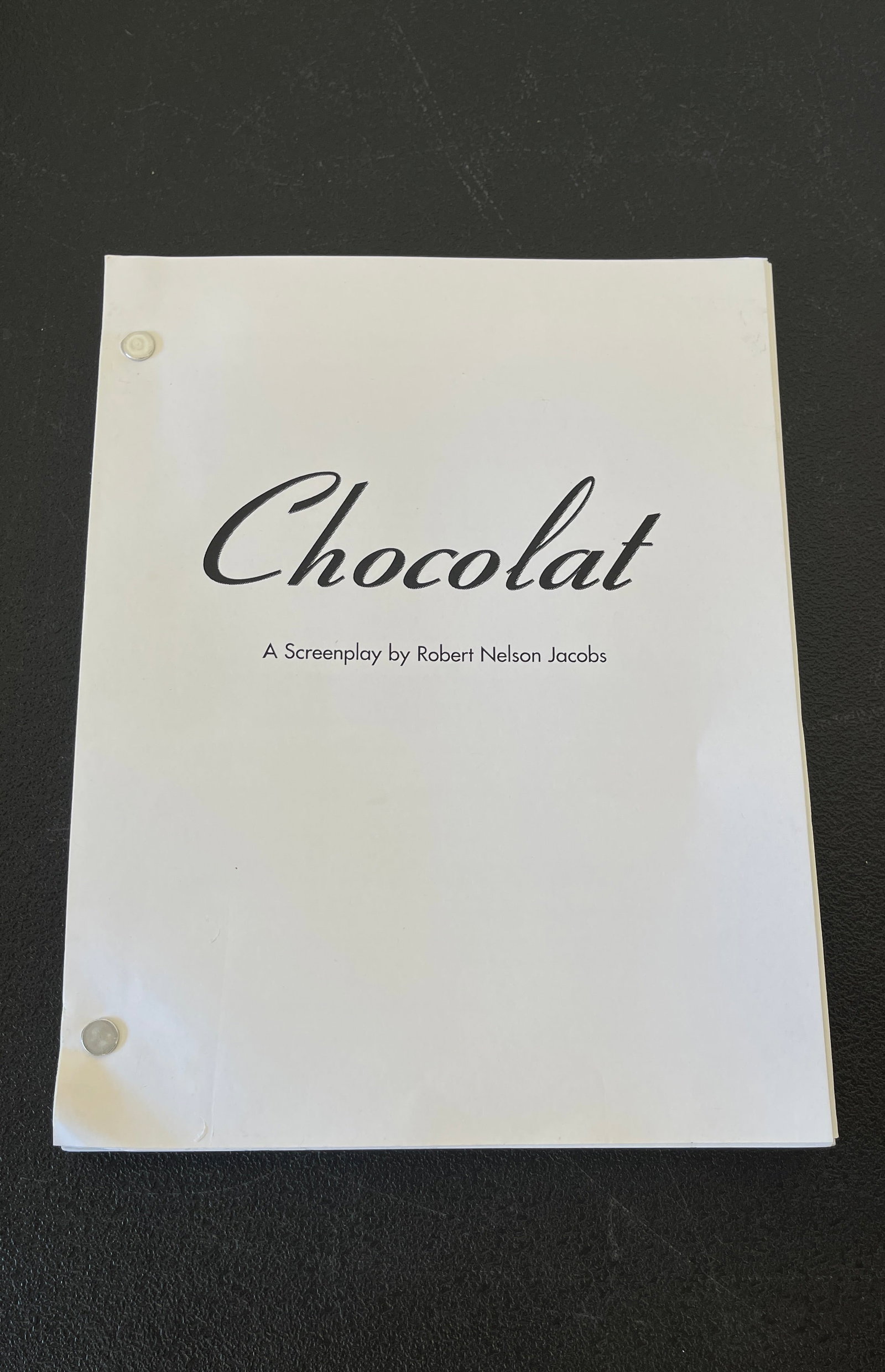 Chocolat Screenplay by Robert Nelson Jacobs (1 of 1)