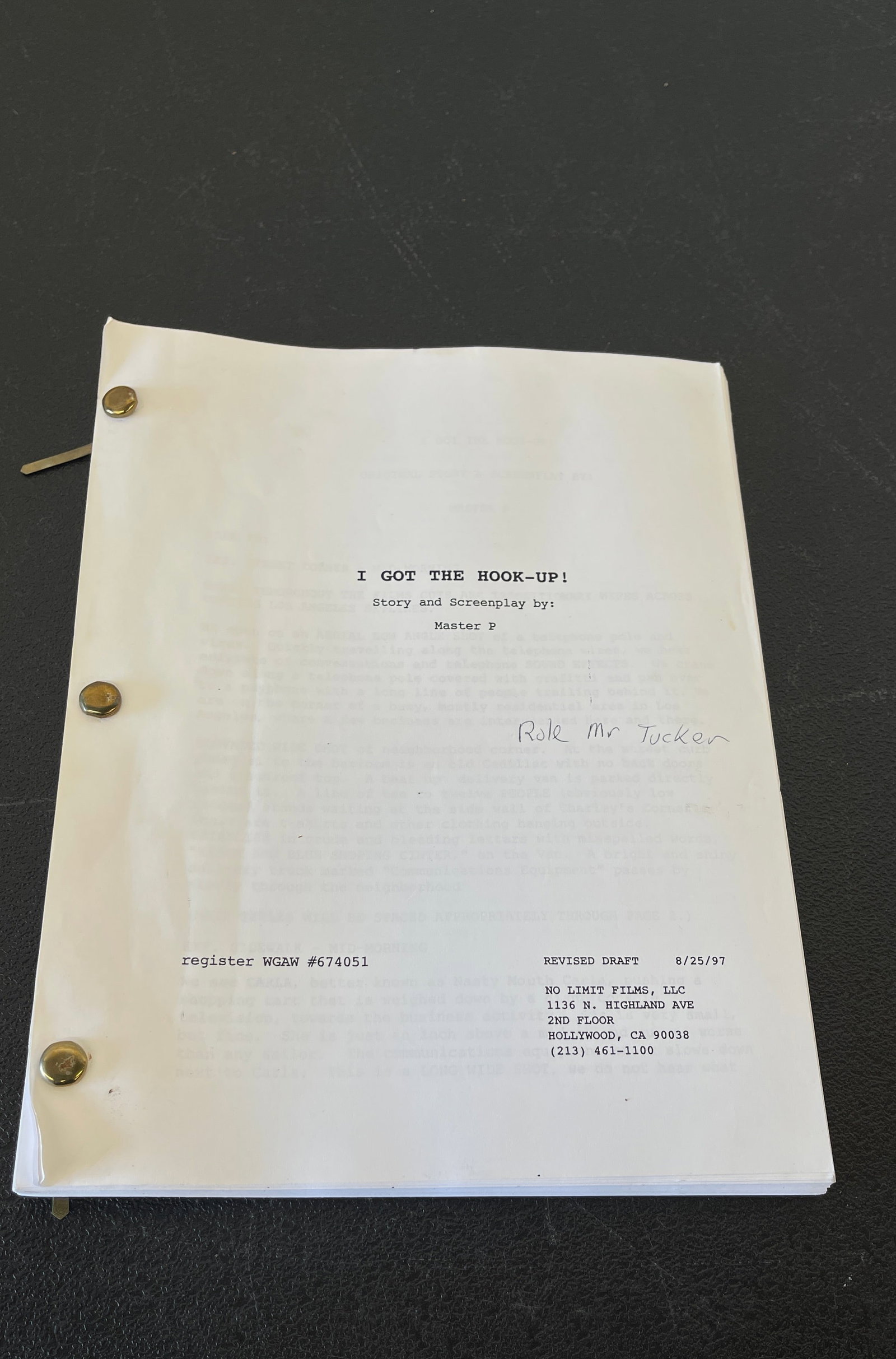 I Got The Hook-Up! Revised Draft 1997 Script: I Got The Hook-Up! Revised Draft 1997 Script