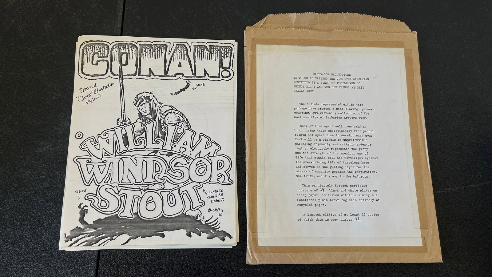 William Windsor Stout - Conan The Barbarian Portfolio (1 of 2)