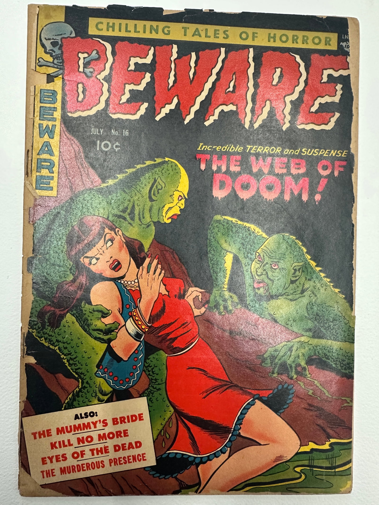 Golden Age Comic Book Chilling Tales of Horror BEWARE # 16 jULY 1953 (1 of 2)