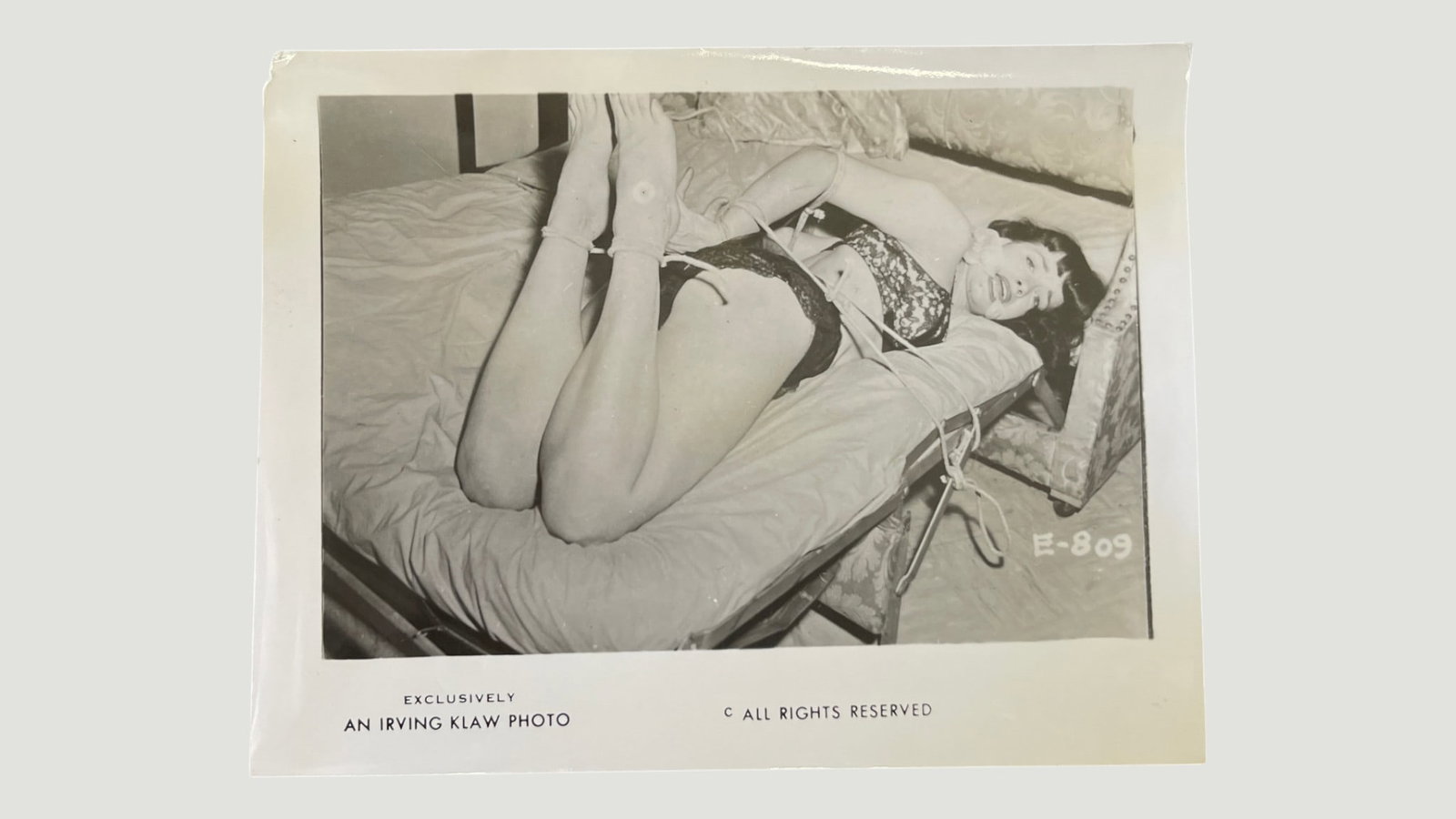 Bettie Page - Original 3x5 Photograph by Iriving Klaw Pin up: Bettie Page - Original 3x5 Photograph by Iriving Klaw