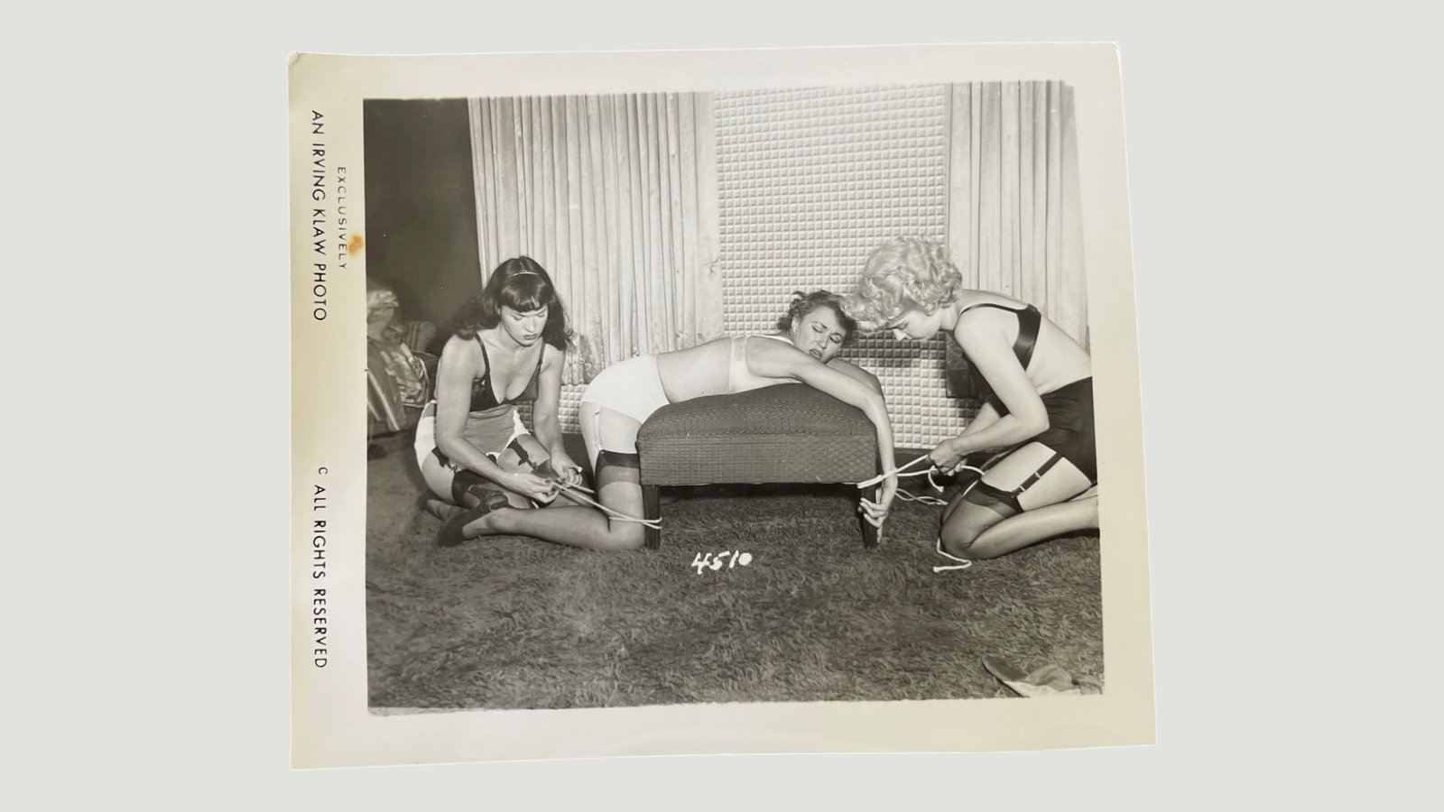 Bettie Page - Original 3x5 Photograph by Iriving Klaw: Bettie Page - Original 3x5 Photograph by Iriving Klaw