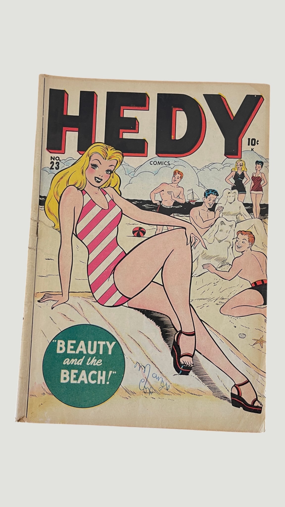 Hedy #23 "Beauty and the Beach" Vintage 10c Comic Book: Hedy #23 "Beauty and the Beach" Vintage 10c Comic Book