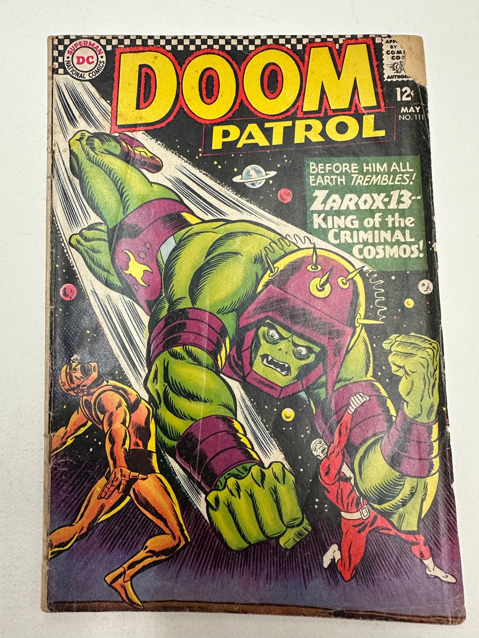 Doom Patrol #111 DC Comics 1967 — Zarox-13 King of the Criminal Cosmos (1 of 3)