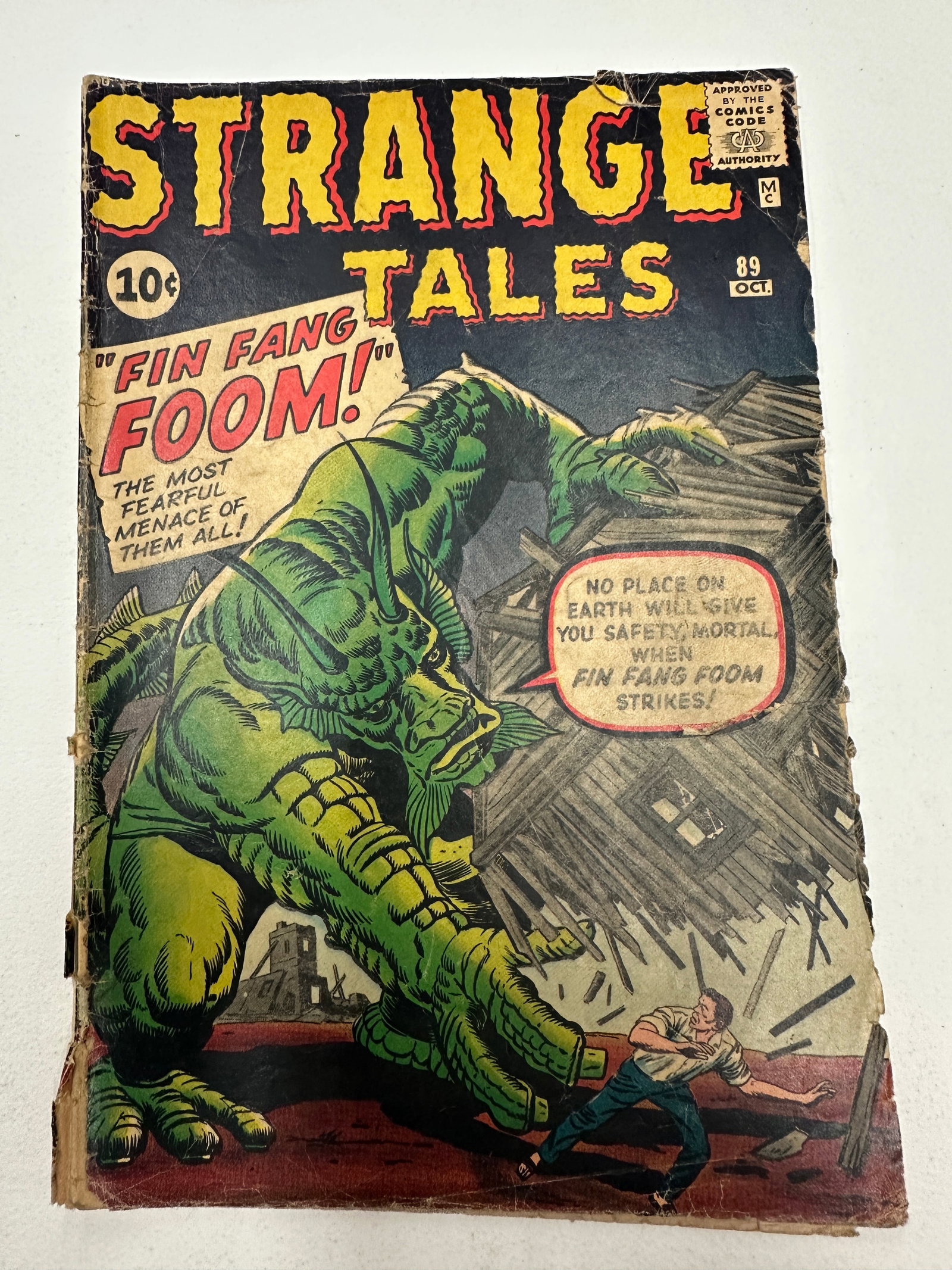 Strange Tales #89 Marvel Comics 1961 First Appearance Fin Fang Foom: Strange Tales #89 (October 1961) published by Marvel Comics (then Atlas), featuring the iconic first appearance of Fin Fang Foom, one of Marvel's most enduring monster characters. Cover art by Jack Ki
