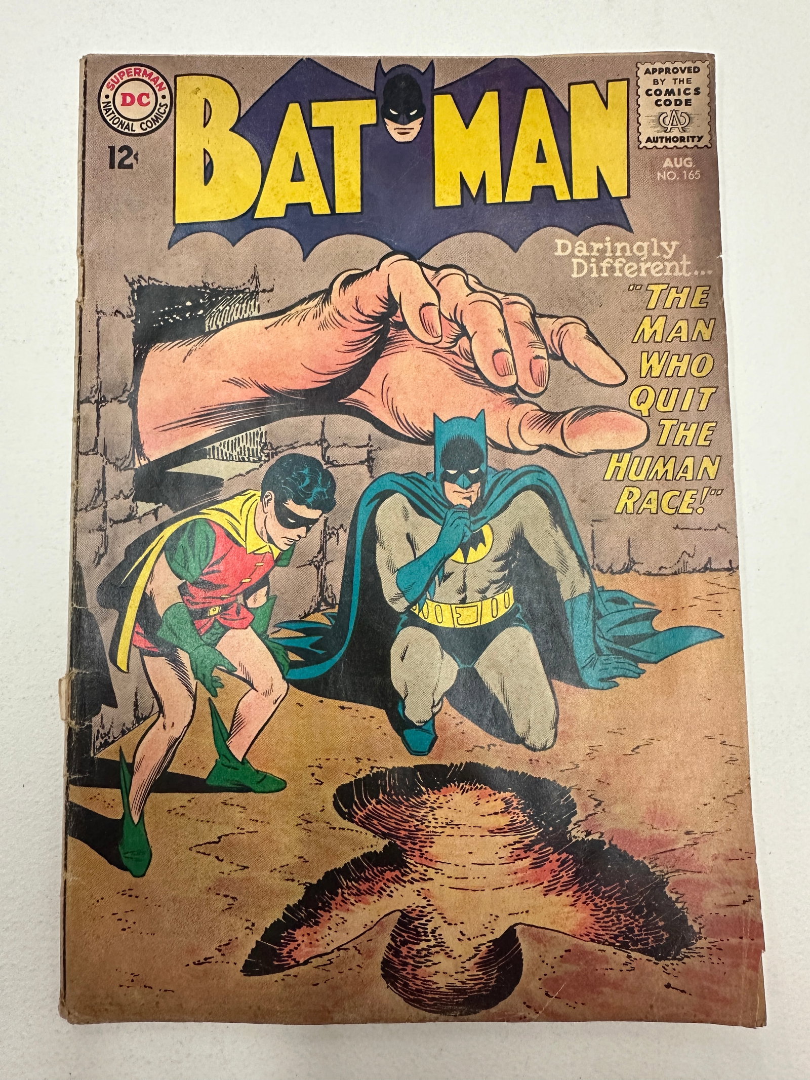 Batman #165 DC Comics Aug 1964 Silver Age 'The Man Who Quit The Human Race' (1 of 3)