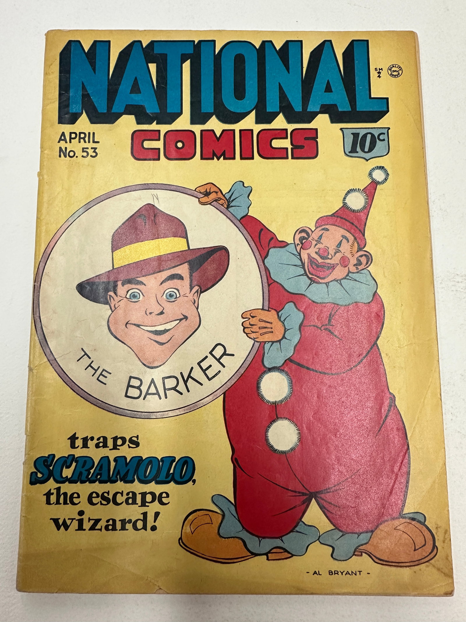 National Comics #53 (Quality Comics, April 1947) — The Barker, Al Bryant Cover (1 of 3)