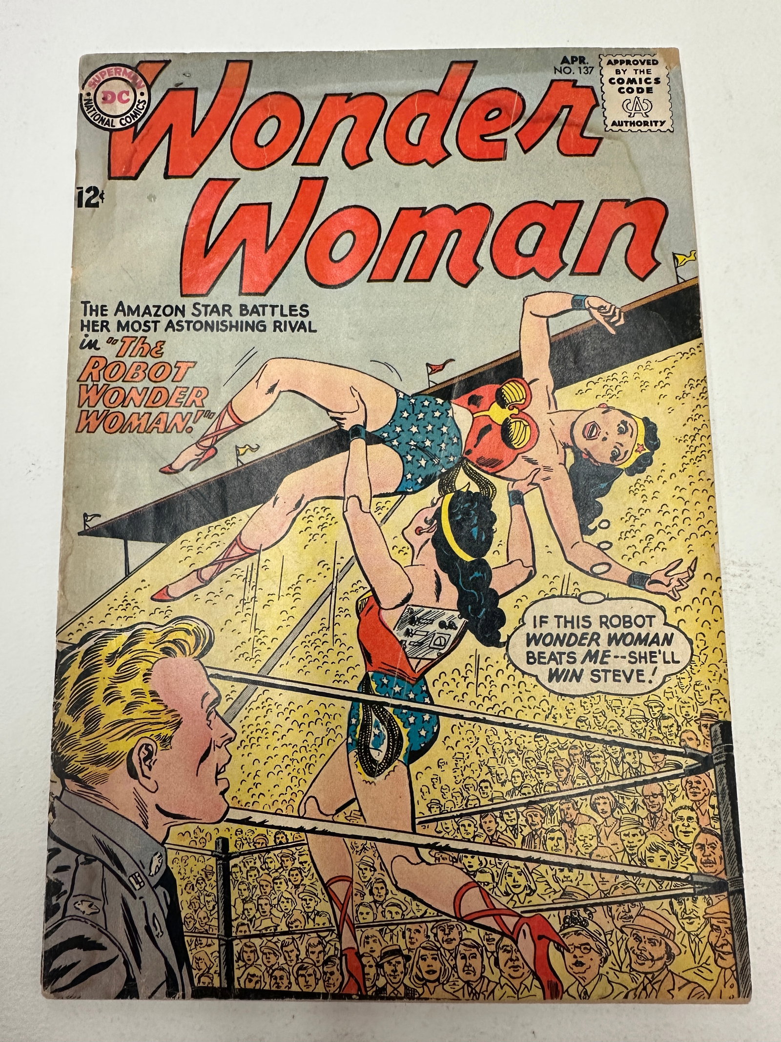 Wonder Woman #137 DC Comics 1963 'The Robot Wonder Woman' Silver Age Issue (1 of 3)