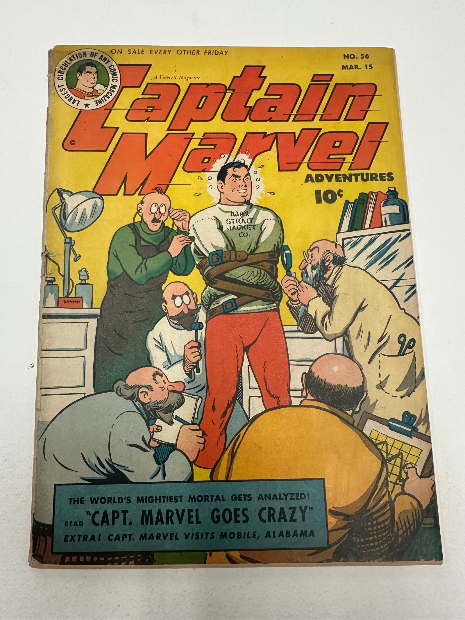 Captain Marvel Adventures #56, Fawcett Publications, 1946 Golden Age Comic (1 of 3)