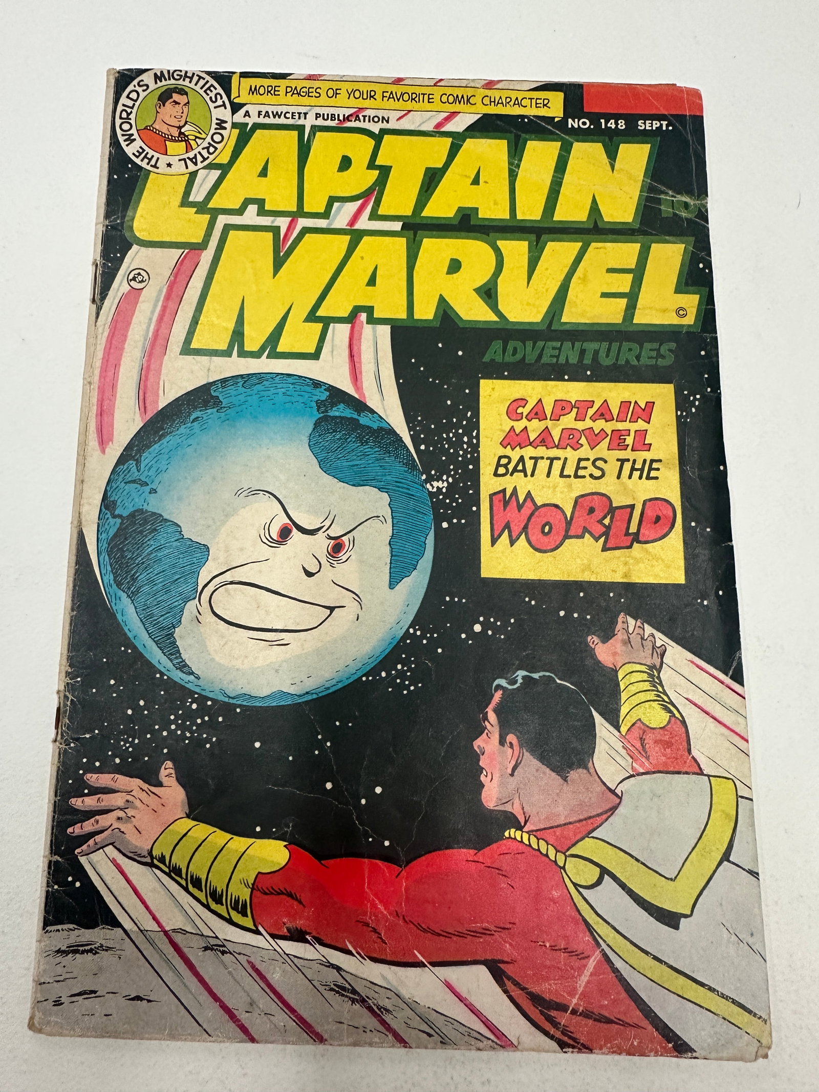 Captain Marvel Adventures #148, Fawcett Publications, Sept 1953 — Battles the World (1 of 3)
