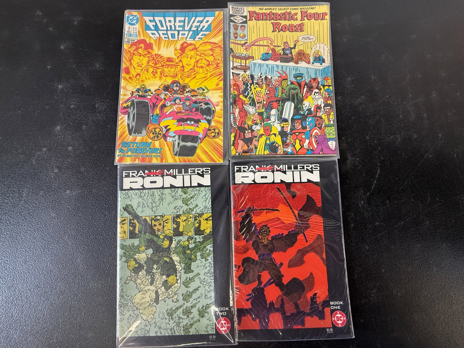 DC/Marvel Comic Lot: Forever People #1, Fantastic Four Roast, Frank Miller's Ronin #1-2 (1 of 2)