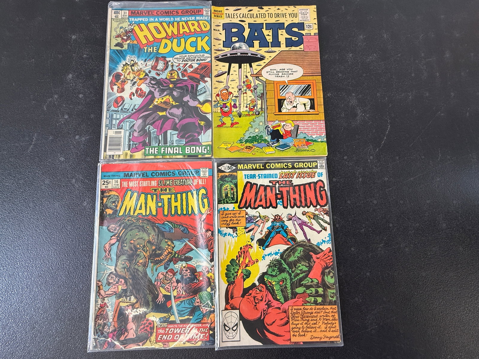 Marvel & Archie Comics Lot: Howard the Duck #31, Man-Thing #14 & Last Issue, Bats (1 of 2)