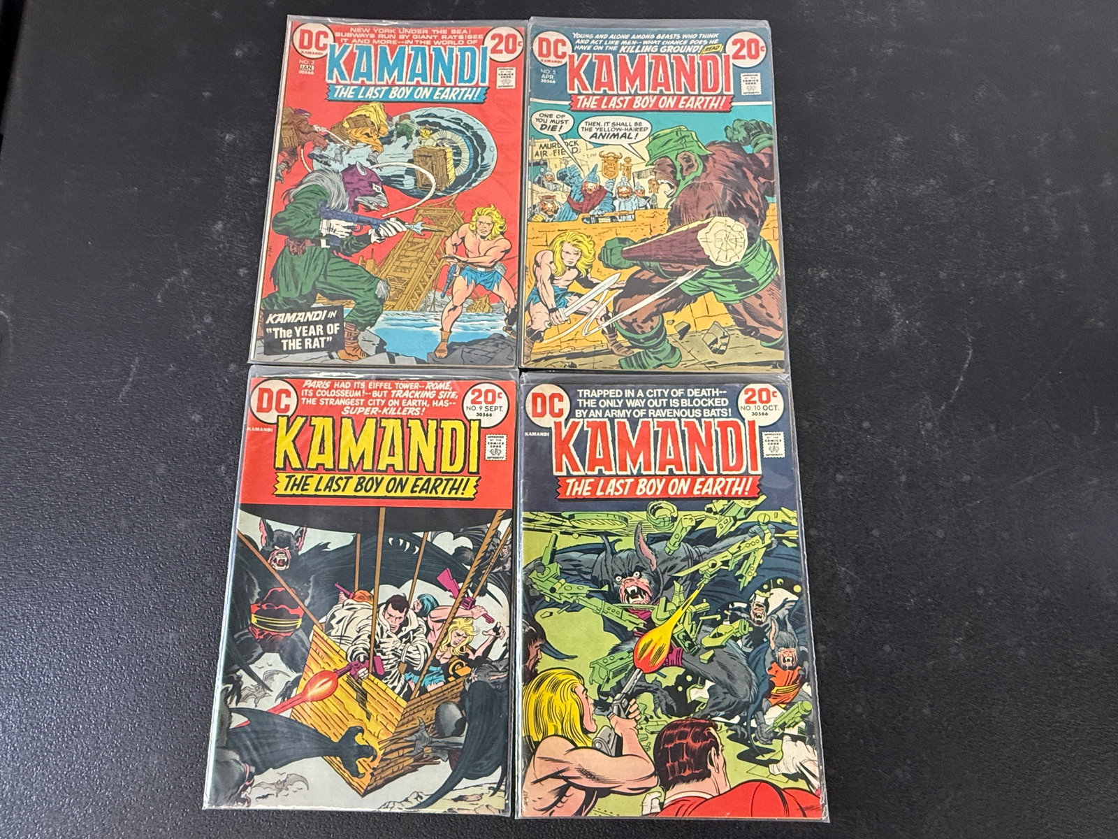 DC Comics Kamandi The Last Boy on Earth #3, 9 & 10 (1973) Jack Kirby — 4 Issues (1 of 2)