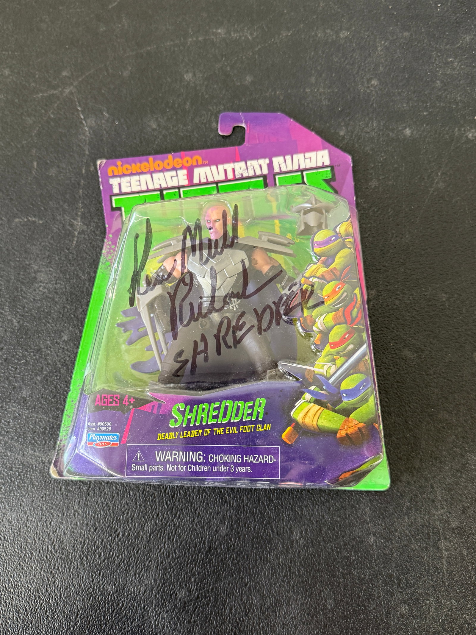 TMNT Nickelodeon Shredder Action Figure Signed Playmates Toys MOC (1 of 3)