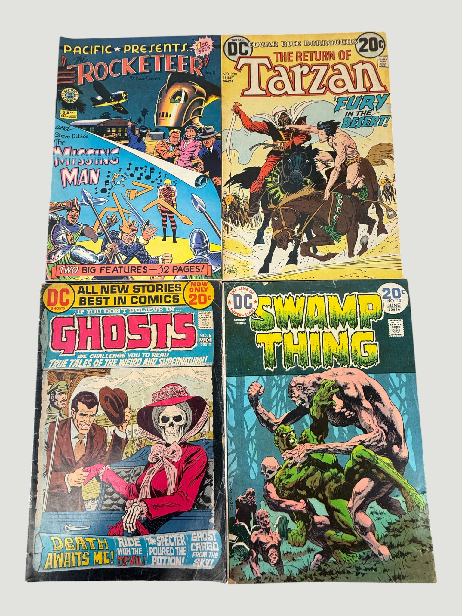 DC & Pacific Comics Bronze Age Lot: Tarzan, Swamp Thing, Ghosts, Rocketeer #1 (1 of 2)