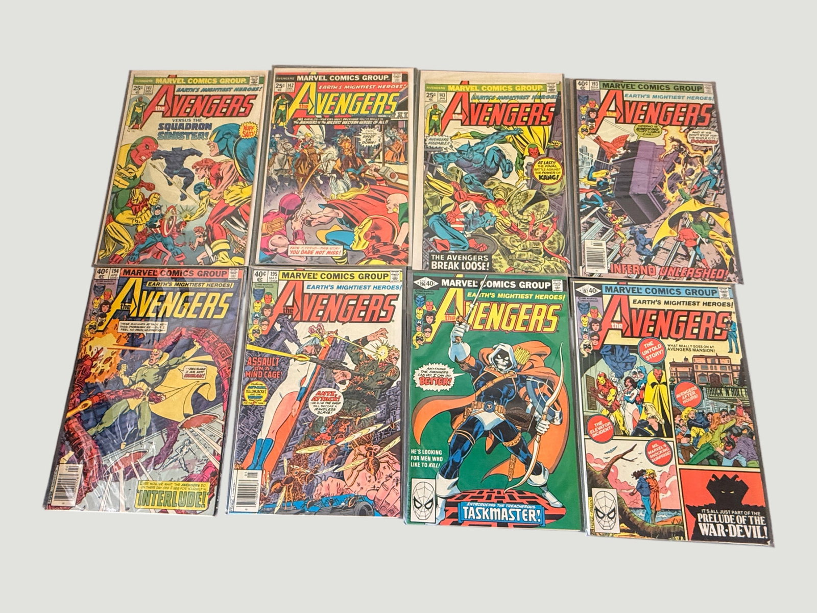 Marvel Comics The Avengers Issues #141-143, 193-197 (1975-1980) 8-Issue Run (1 of 2)