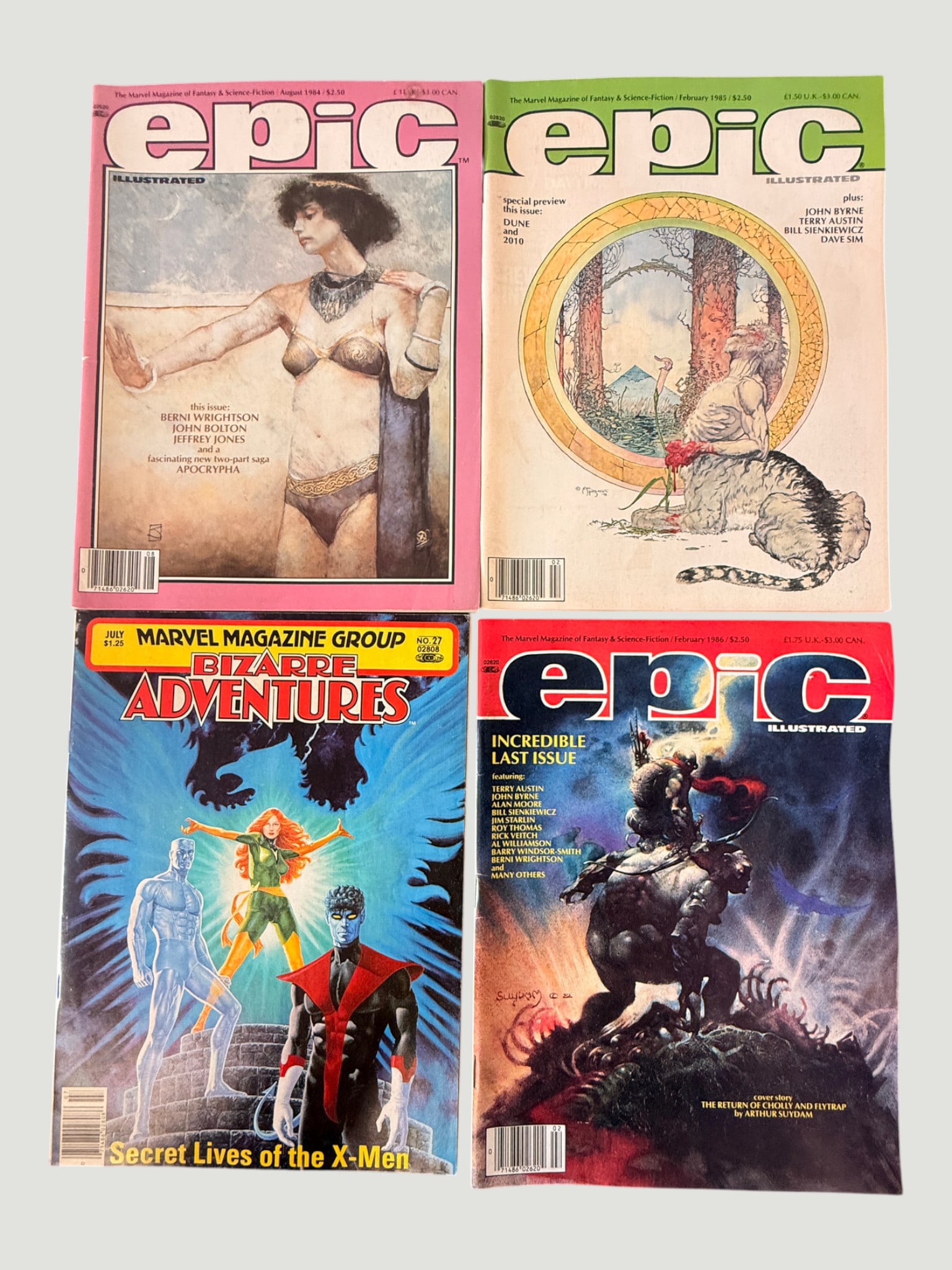 Marvel Epic Illustrated #1-34 & Bizarre Adventures #27 X-Men Magazine Lot 1980s (1 of 2)